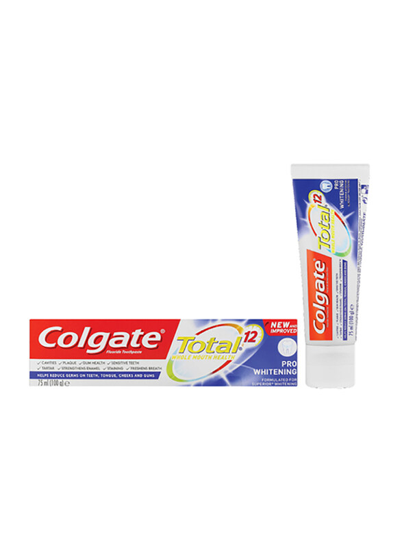 

Colgate Total 12 Pro Whitening Toothpaste, 75ml