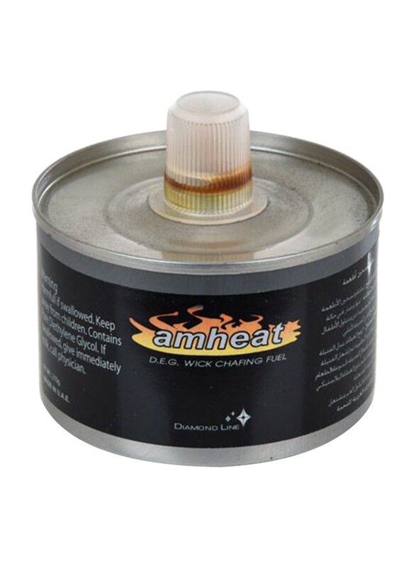 

Amheat Chafing Fuel Liquid Gel with Wick 4hours, Black/Silver