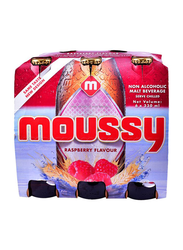 

Moussy Raspberry Flavour Non Alcoholic Malt Drink, 6 Bottles x 330ml