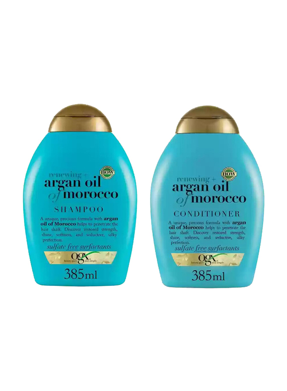 Ogx Moroccan Argan Oil Shampoo and Conditioner, 2 x 385ml