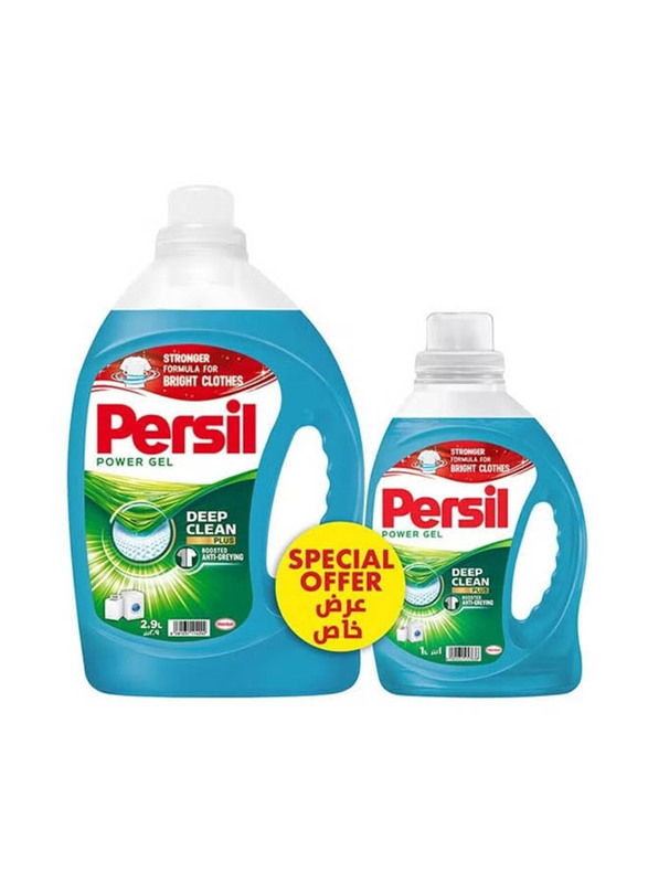 Persil Power Gel Liquid Laundry Detergent, 2.9 Liters + 1 Liter