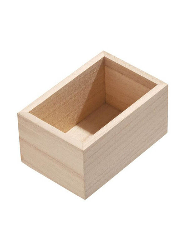 

iDesign Wood Drawer Organizer, 5 x 3.3 x 2.5-inch, Beige