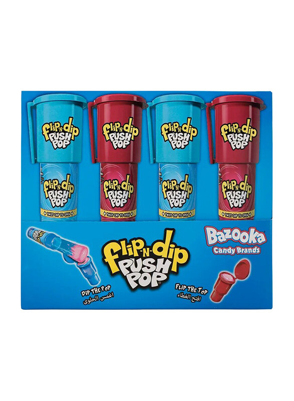 

Bazooka Flip Dip Cola and Raspberry Flavour Candy, 12 Pack x 25g