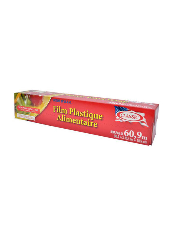 

Classic Plastic Food Wrap, 200 Feet