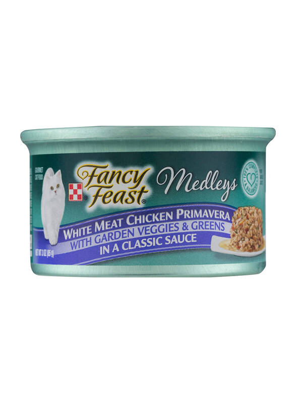 

Purina Fancy Feast Medleys White Meat Chicken Primavera Wet Cat Food, 85g