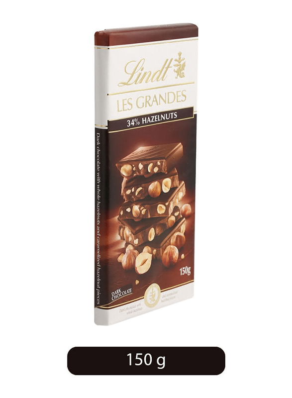 Lindt Les Grandes Chocolat Noir aux Hazelnuts Kosher Product 150g