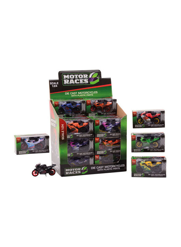 

Johntoy 1:24 Super Bikes Diecast Motor Races, Ages 3+, Assorted