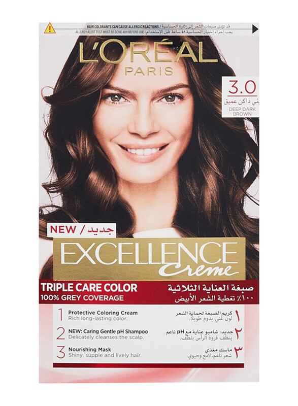 

L'Oreal Paris Excellence Hair Color, 3.0 Dark Brown