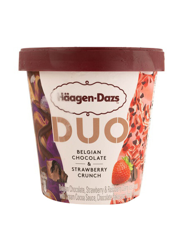 

Haagen Dazs Duo Belgian Chocolate & Strawberry Ice Cream, 420ml