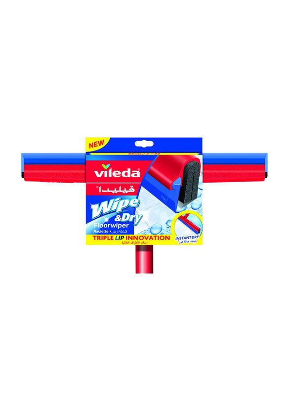 

Vileda Floor Wipe and Dry Floor Wiper, Red/Blue