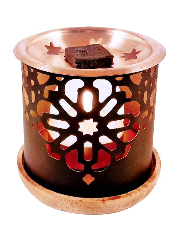 Dukhni 18-Pieces Oud Al Madhmoon Bakhoor, with Persian Exotic Bakhoor Burner, Black