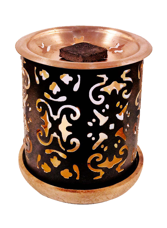 Dukhni Taj Exotic Incense Bakhoor Burner, Brown