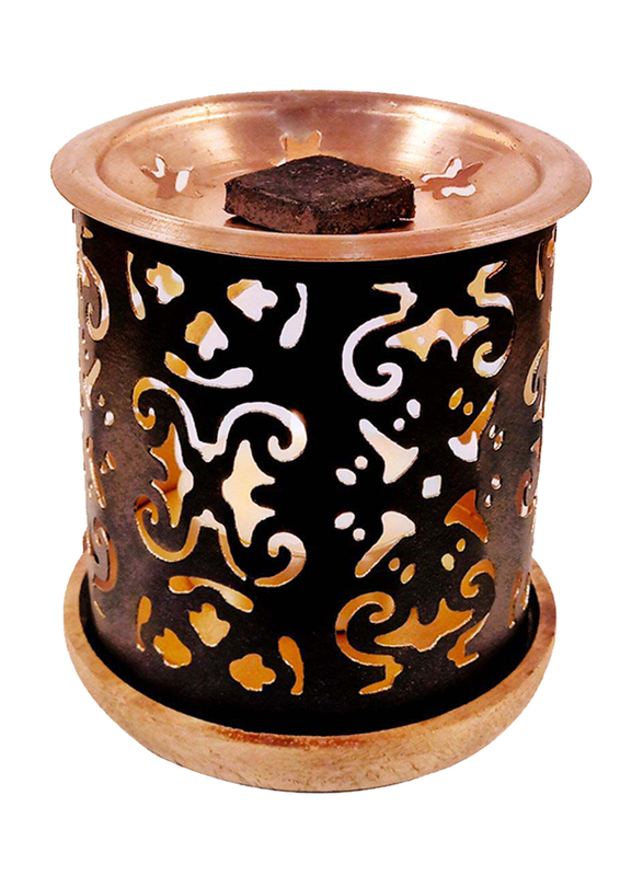 Dukhni 18-Pieces Oud Al Ibtisam Bakhoor, with Taj Exotic Bakhoor Burner, Black