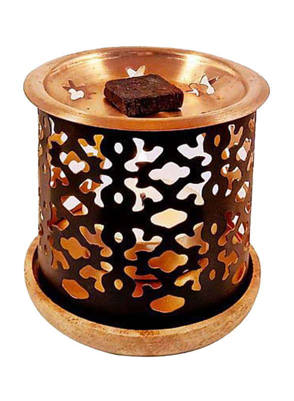 Dukhni Snowflake Exotic Incense Bakhoor Burner, Brown