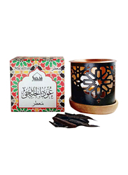 Dukhni 40gm Oud Al Teeb Muattar Backhoor, with Persian Exotic Bakhoor Burner, Black