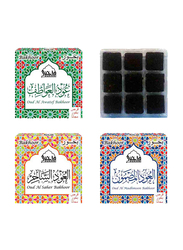 Dukhni 27-Pieces Oud Al Awatef/Madhmoon/Saher Bakhoor, Black