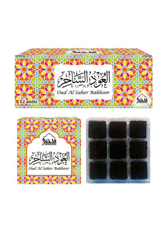 Dukhni 108-Pieces Oud Al Saher Bakhoor, Black