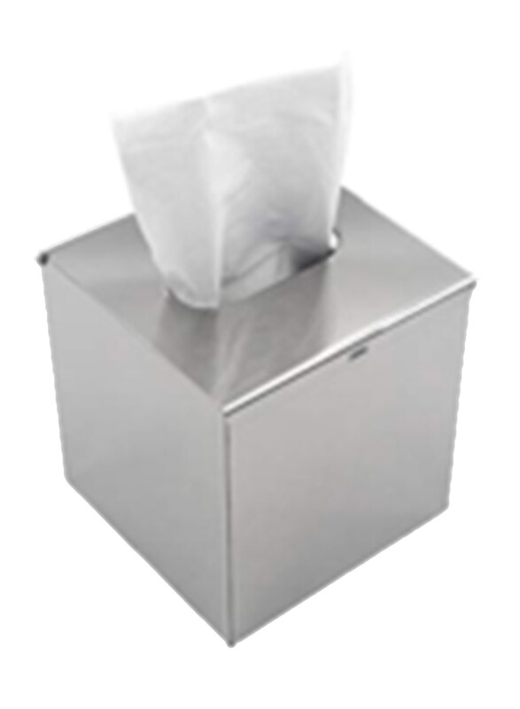 

Roomwell UK Stainless Steel Square Tissue Box, Silver
