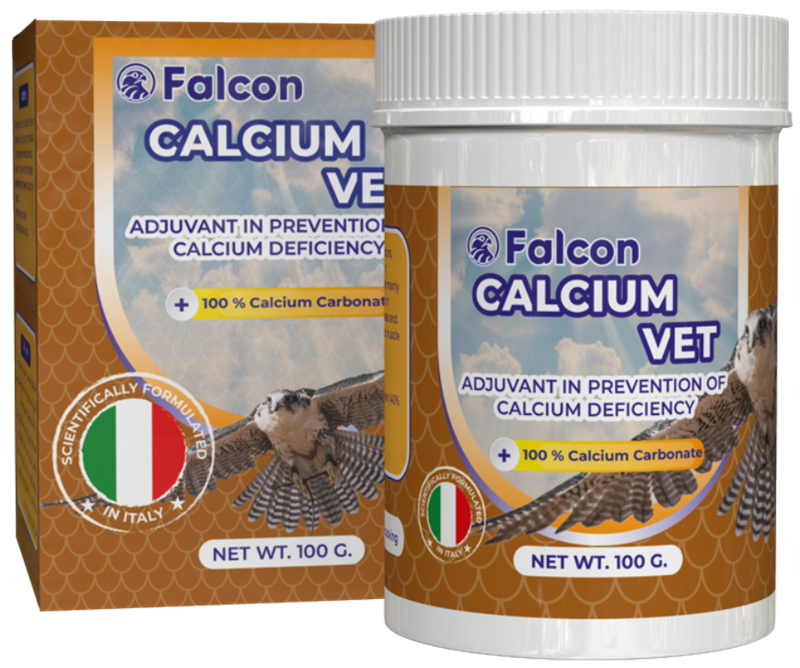 

FALCON SUPPLEMENTS. Geavet Falcon Calcium Vet (100 g). Adjuvant in prevention of calcium deficiencies