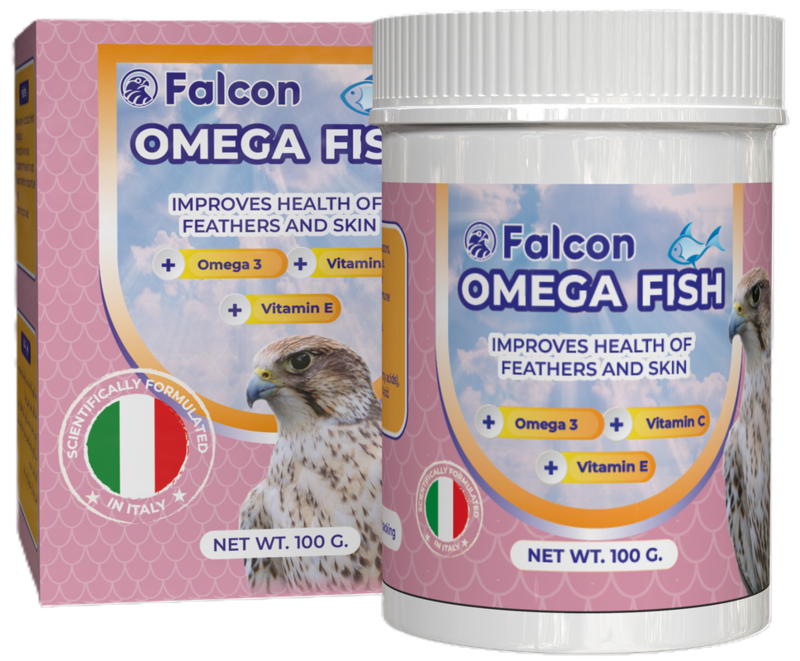 

FALCON SUPPLEMENTS. Geavet Falcon Omega Fish (100 g). Improves health of feathers and skin