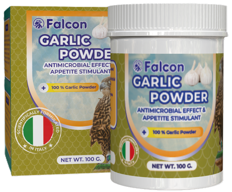 

FALCON SUPPLEMENTS. Geavet Falcon Garlic Powder (100 g). Antimicrobial effect and appetite stimulant