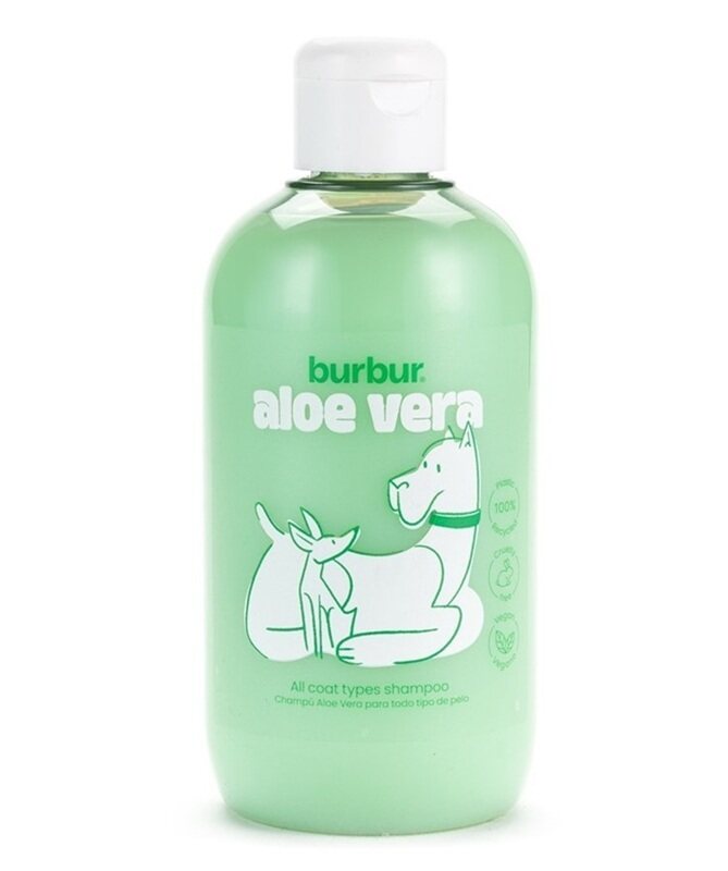 

PET SHAMPOO. Burbur Aloe Vera All Coat Types Shampoo (400 ml). Made in Spain