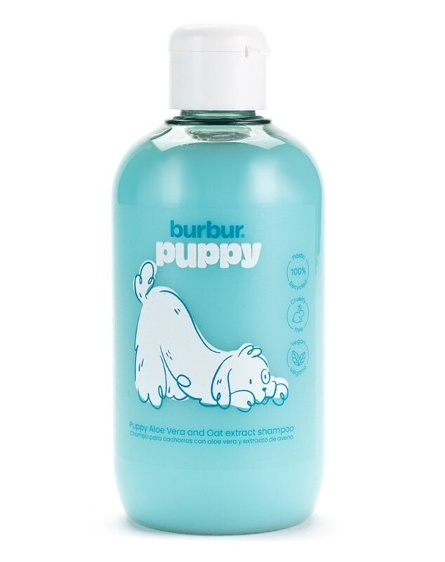 

PET SHAMPOO. Burbur Puppy Aloe Vera & Oat Shampoo (400 ml). Made in Spain