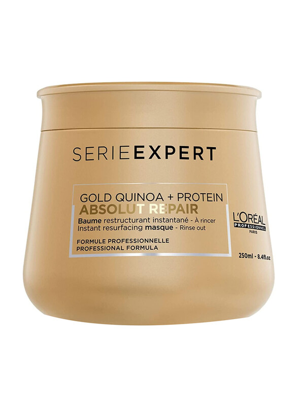 

L'Oreal Paris Professional Serie Expert Absolut Repair Gold Quinoa + Protein Instant Resurfacing Masque for All Hair Types, 250ml