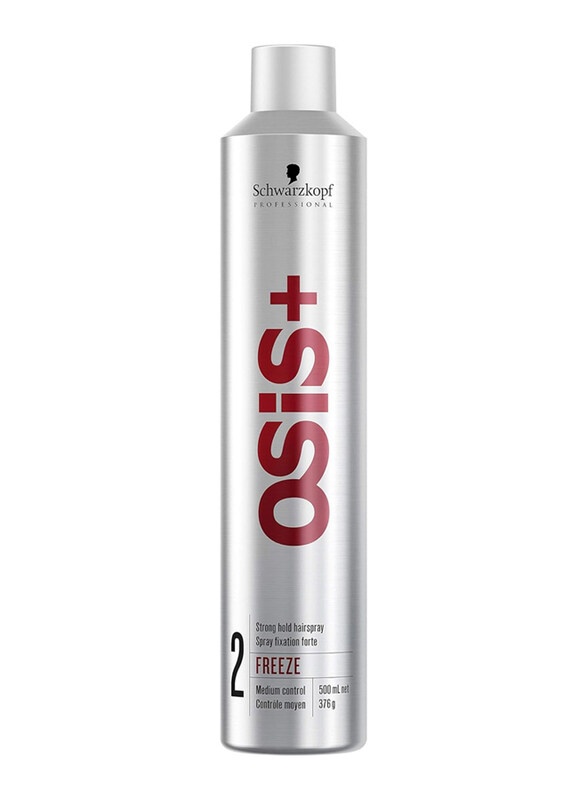 

Schwarzkopf Osis+ Freeze Finish 2 Strong Hold Hair Spray for All Hair Types, 500ml