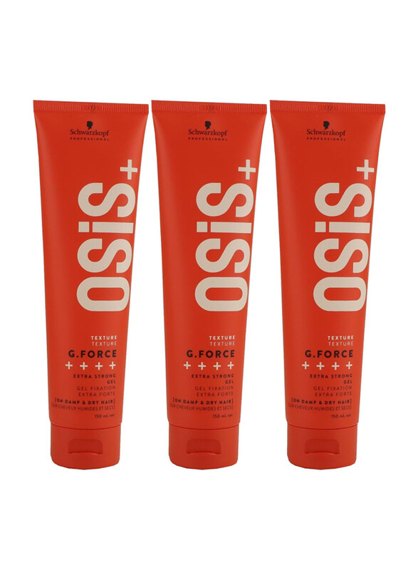 

Schwarzkopf OSiS+ G. Force Extreme Hold Gel, 150ml, 3 Pieces
