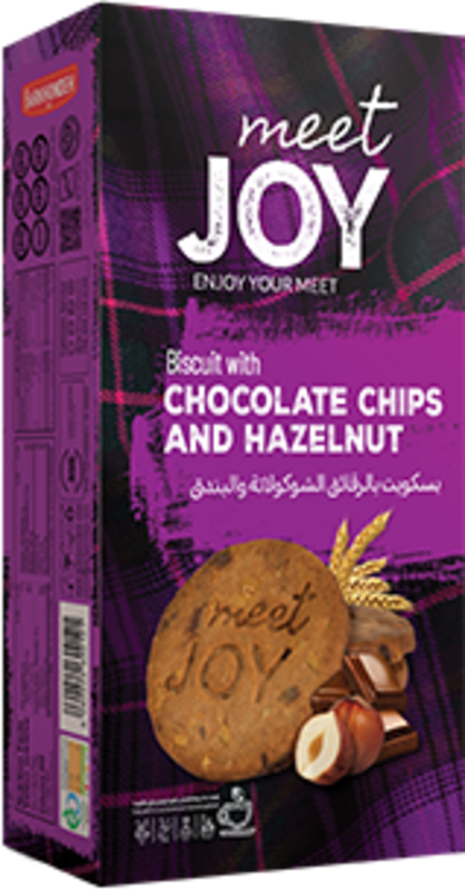 

Meet Joy Biscuit with Chocolate Chips and Hazelnut 200g