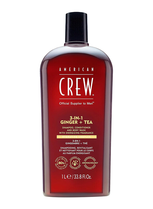 

American Crew 3-in-1 Ginger + Tea Shampoo Conditioner & Body Wash, 1 Liter