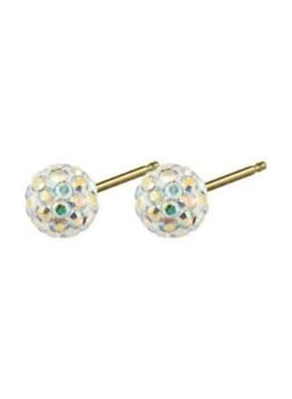 

Caflon Gold Plated Glitterball Rock Crystal 6mm Earring for Women