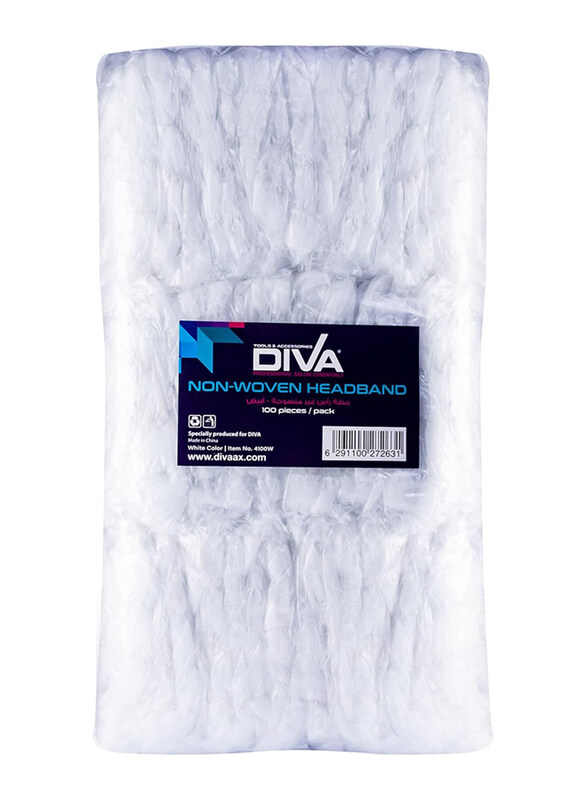 

Diva Disposable Non-Woven Headband for All Hair Types, 100 Pieces