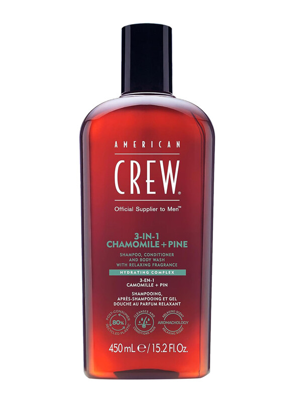 

American Crew 3-in-1 Chamomile + Pine Shampoo Conditioner & Body Wash, 450ml