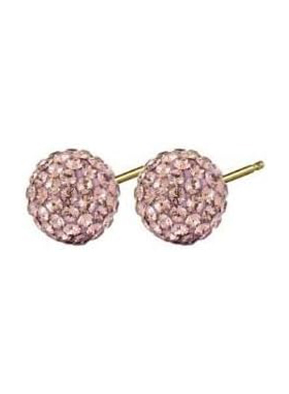 

Caflon Gold Plated Glitterball Light Rose 6mm Earring for Women
