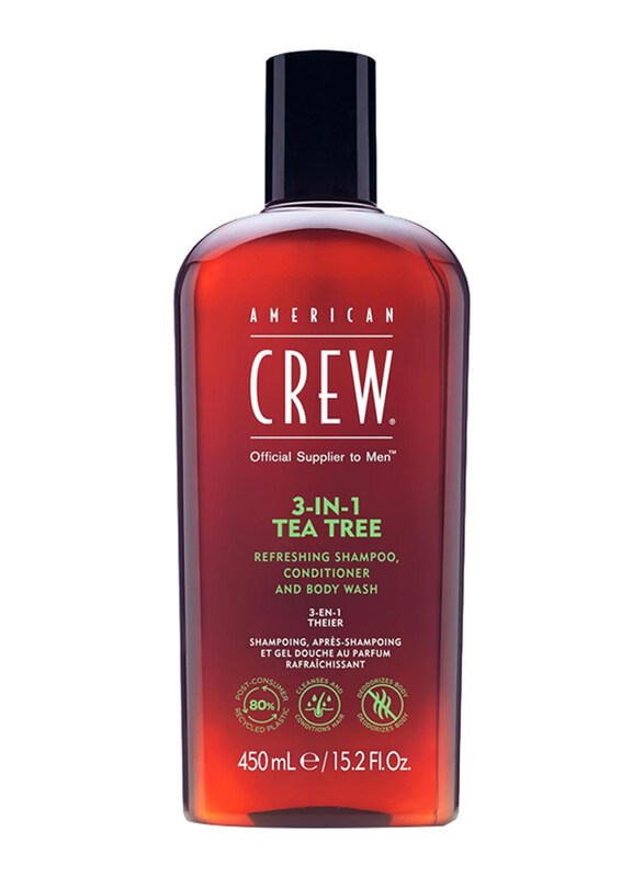 

American Crew 3-In-1 Tea Tree Shampoo & Conditioner & Body Wash For Men, 450ml