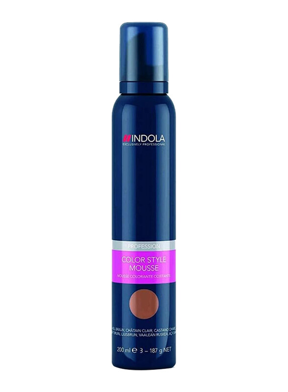 

Indola Colour Style Mousse Hair Colour, 200ml, Medium Brown