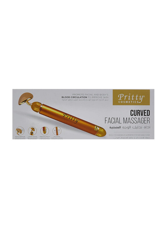 

Pritty Ds-049-2 Curved Facial Massager, Gold