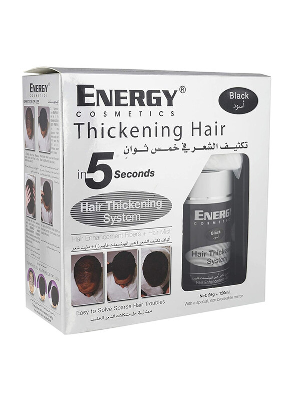 

Energy Black Hair Thickening System Kit for All Hair Types