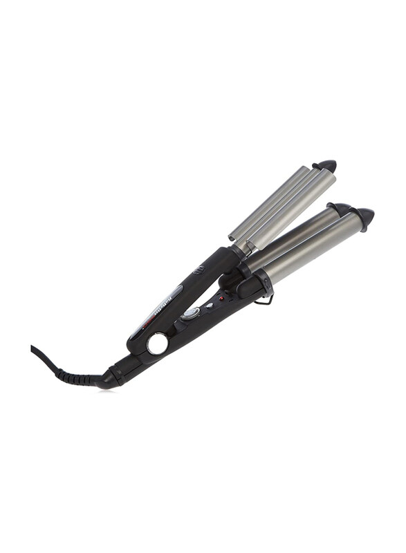 

Babylisspro Babyliss Pro Triple Barrel Large Hair Waver, Black/Silver