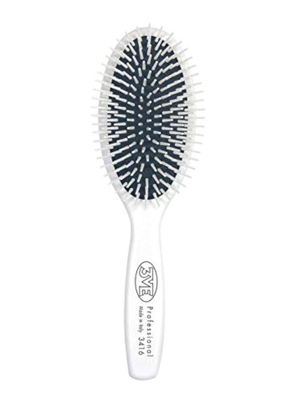 

3ME Maestri Pneumatic Soft Touch Hair Brush With Rubber Rectangle Plastic Pins, 1 Piece