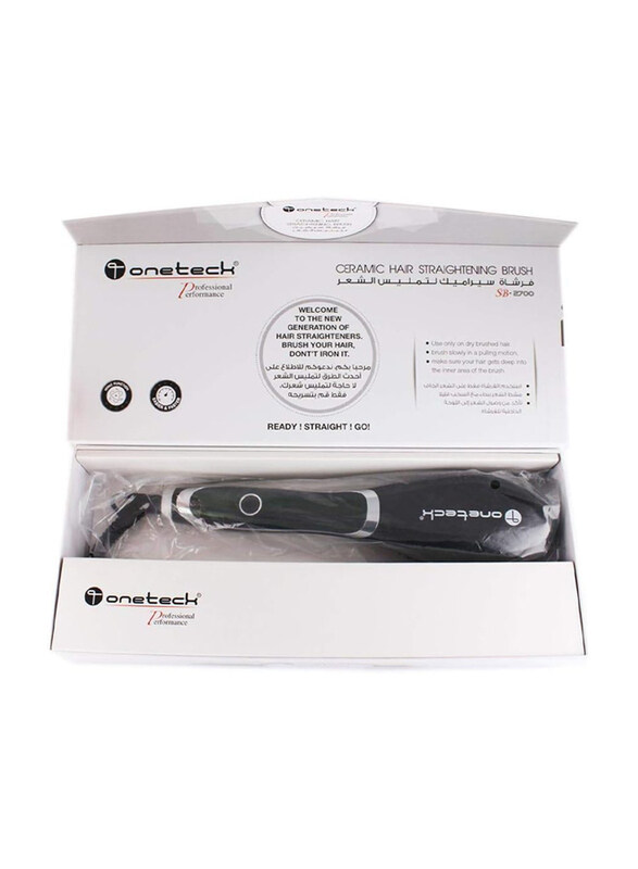 

Onetech 5916816 Ceramic Brush Hair Straightener, RM-67A-P/SB2700, Black