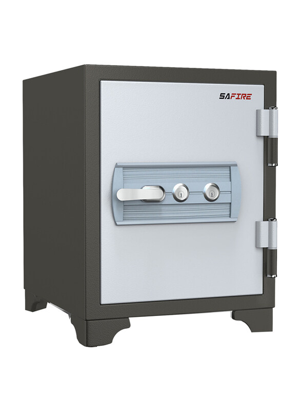 

Safire 2-Key Locks Fire Resistant Safe, FR-445 2KL, Charcoal Grey/Light Grey