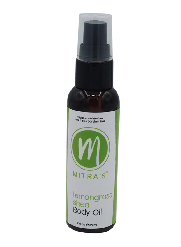 Mitra's Bath & Body Lemongrass Shea Body Oil, 59ml