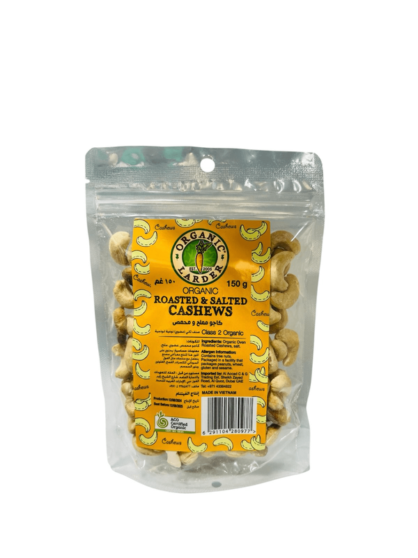 

Azeezia Organic World ORGANIC ROASTED & SALTED CASHEWS 150 g