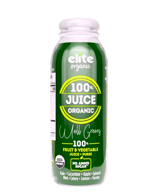 

Elite Organic- Cold Pressed Well Greens Juice Vegan 250 ml