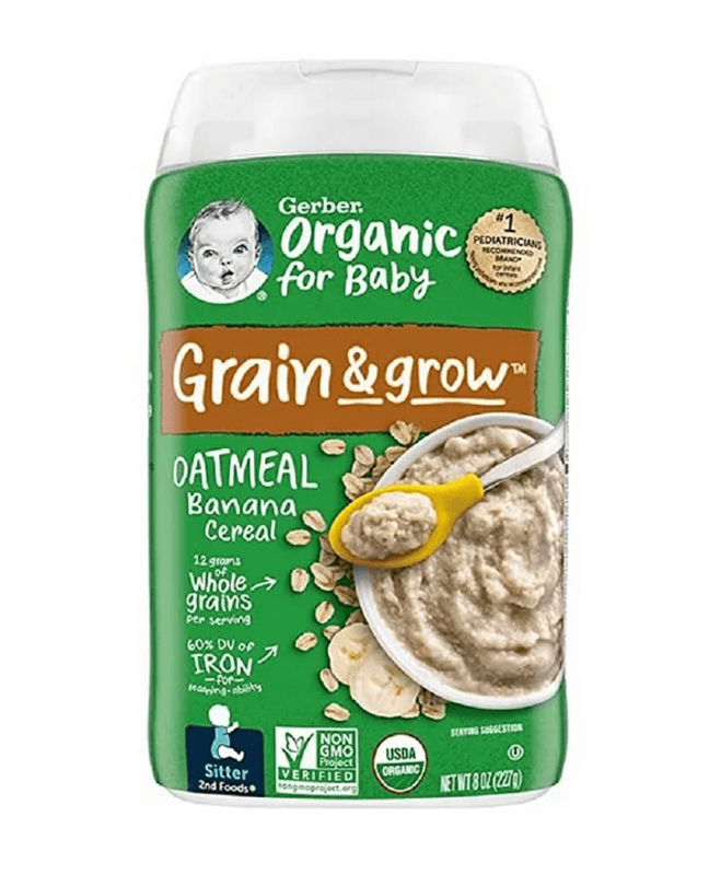 

Gerber Organic - Organic Oatmeal Banana Baby Cereal - Organic, 227g