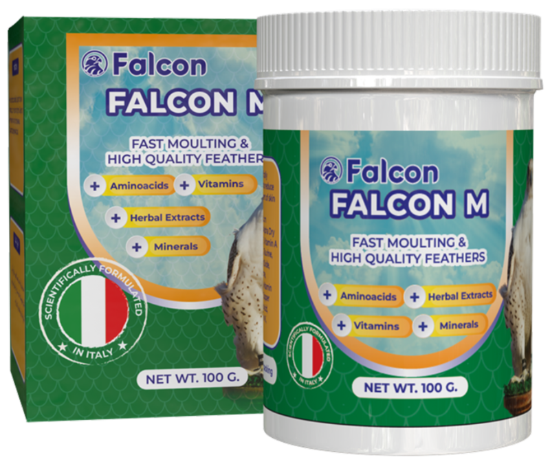 

FALCON SUPPLEMENTS. Geavet Falcon M (100 g). Fast moulting and high quality feathers