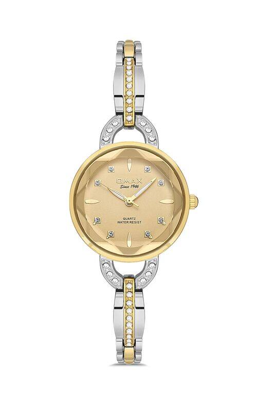 

Omax Original Watches for Women Full Gold Stainless Classic Strap 31mm Round Shape Analog Wrist Watch For Womens 100% Waterproof Business Casual Wear